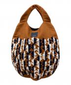 mina perhonenミナ ペルホネン）の古着「twin flower egg bag」｜ブラウン