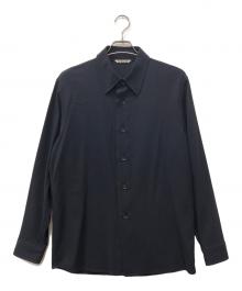 AURALEE（オーラリー）の古着「HARD TWIST WOOL DOBBY SHIRTS」｜ネイビー