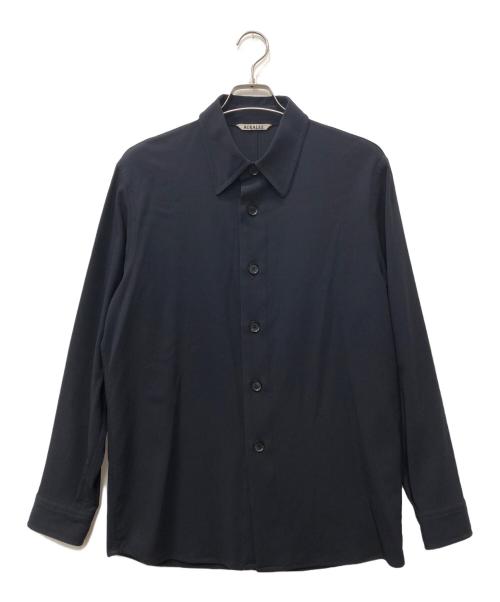 AURALEE（オーラリー）AURALEE (オーラリー) HARD TWIST WOOL DOBBY SHIRTS ネイビー サイズ:4の古着・服飾アイテム
