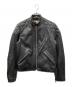 BURBERRY BRIT（バーバリーブリット）の古着「レザーシングルライダースジャケット」｜ブラック