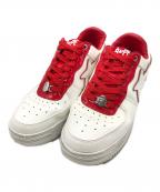 A BATHING APEアベイシングエイプ）の古着「BAPESAT ローカットスニーカー」｜ホワイト