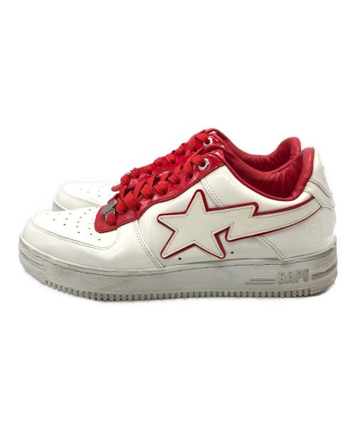 A BATHING APE（アベイシングエイプ）A BATHING APE (アベイシングエイプ) BAPESAT ローカットスニーカー ホワイト サイズ:SIZE 27.5㎝の古着・服飾アイテム