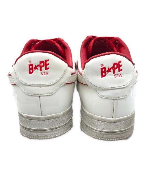 A BATHING APE（アベイシングエイプ）A BATHING APE (アベイシングエイプ) BAPESAT ローカットスニーカー ホワイト サイズ:SIZE 27.5㎝の古着・服飾アイテム