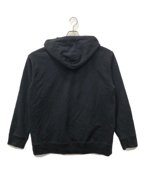 MM6 Maison Margiela（エムエムシックスメゾンマルジェラ）MM6 Maison Margiela (エムエムシックスメゾンマルジェラ) ロゴプリントプルオーバーパーカー ブラック サイズ:Lの古着・服飾アイテム