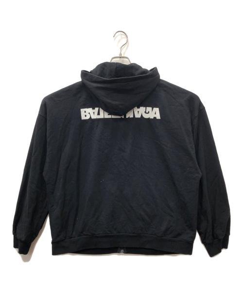 BALENCIAGA（バレンシアガ）BALENCIAGA (バレンシアガ) Ru Paul Charles TURN ZIP-UP HOODIE ブラック サイズ:2の古着・服飾アイテム