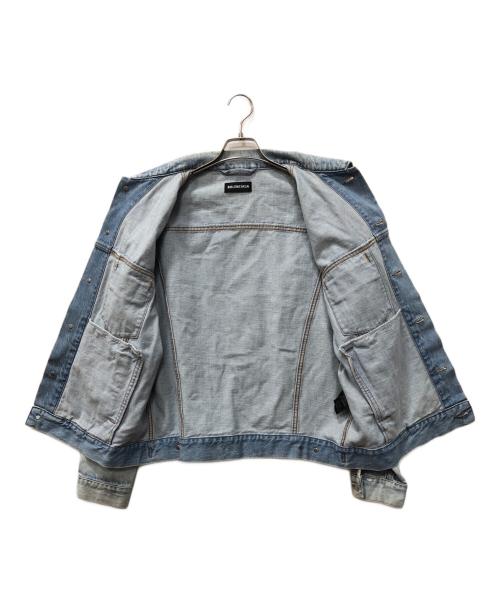BALENCIAGA（バレンシアガ）BALENCIAGA (バレンシアガ) バックロゴデニムジャケット ブルー サイズ:44の古着・服飾アイテム