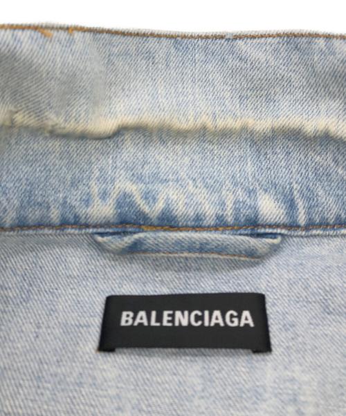 BALENCIAGA（バレンシアガ）BALENCIAGA (バレンシアガ) バックロゴデニムジャケット ブルー サイズ:44の古着・服飾アイテム