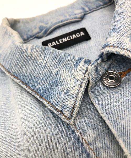BALENCIAGA（バレンシアガ）BALENCIAGA (バレンシアガ) バックロゴデニムジャケット ブルー サイズ:44の古着・服飾アイテム