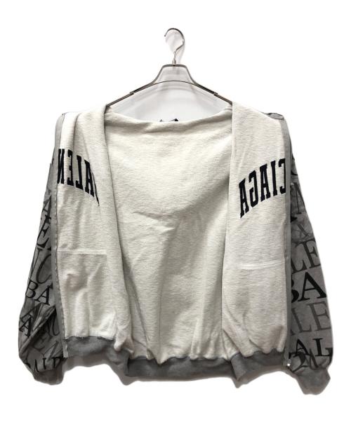 BALENCIAGA（バレンシアガ）BALENCIAGA (バレンシアガ) TEVA5 総柄アーチロゴパーカー グレー サイズ:Mの古着・服飾アイテム