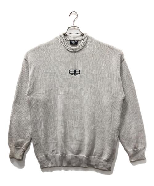 BALENCIAGA（バレンシアガ）BALENCIAGA (バレンシアガ) BB Paris Icon Sweater ライトグレー サイズ:XSの古着・服飾アイテム