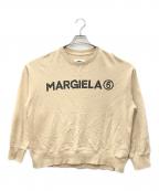 MM6 Maison Margielaエムエムシックスメゾンマルジェラ）の古着「ロゴプリントスウェット」｜ベージュ