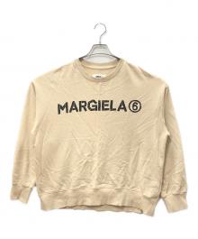 MM6 Maison Margiela（エムエムシックスメゾンマルジェラ）の古着「ロゴプリントスウェット」｜ベージュ