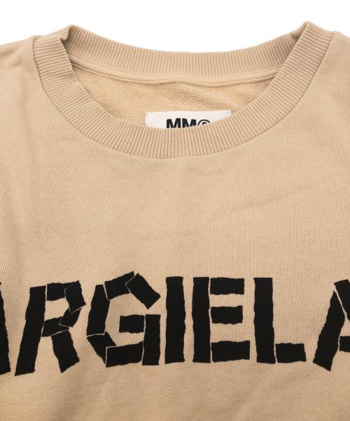 MM6 Maison Margiela（エムエムシックスメゾンマルジェラ）MM6 Maison Margiela (エムエムシックスメゾンマルジェラ) ロゴプリントスウェット ベージュ サイズ:SIZE 16の古着・服飾アイテム