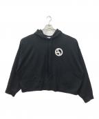 Acne studiosアクネ ストゥディオズ）の古着「ロゴプルオーバーパーカー」｜ブラック