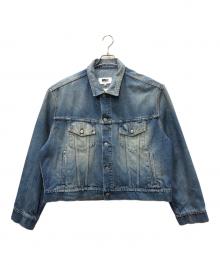 MM6 Maison Margiela（エムエムシックスメゾンマルジェラ）の古着「オーバーサイズウォッシュドデニムジャケット」｜ブルー