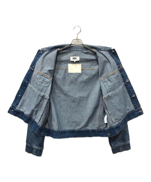 MM6 Maison Margiela（エムエムシックスメゾンマルジェラ）MM6 Maison Margiela (エムエムシックスメゾンマルジェラ) オーバーサイズウォッシュドデニムジャケット ブルー サイズ:46の古着・服飾アイテム
