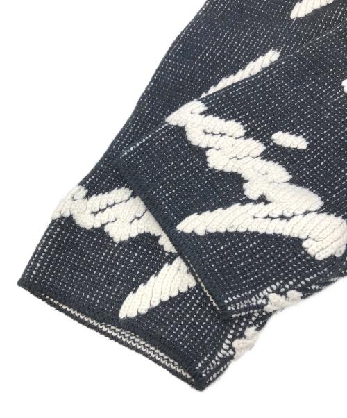 BALENCIAGA（バレンシアガ）BALENCIAGA (バレンシアガ) 3Dスクリブル オーバーサイズ ニット セーター ブラック×ホワイト サイズ:XSの古着・服飾アイテム