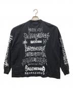 BALENCIAGAバレンシアガ）の古着「メタルロゴ ロングスリーブカットソー」｜ブラック