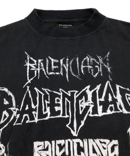 BALENCIAGA（バレンシアガ）BALENCIAGA (バレンシアガ) メタルロゴ ロングスリーブカットソー ブラック サイズ:Lの古着・服飾アイテム
