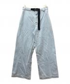 MONCLER×J.W.ANDERSONモンクレール×ジェイダブリューアンダーソン）の古着「ベルテッドワイドデニム」｜ブルー