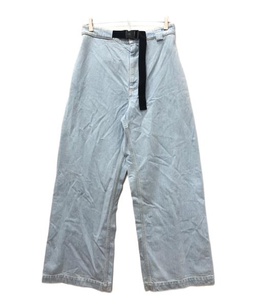 MONCLER（モンクレール）MONCLER (モンクレール) J.W.ANDERSON (ジェイダブリューアンダーソン) ベルテッドワイドデニム ブルー サイズ:SIZE Lの古着・服飾アイテム