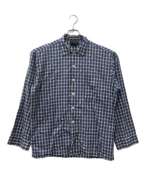 RRL（ダブルアールエル）RRL (ダブルアールエル) チェックパジャマシャツ ブルー サイズ:SIZE Mの古着・服飾アイテム
