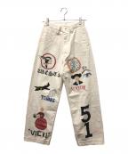 WESTOVERALLS×Are You Differentウエストオーバーオールズ×アーユーディファレント）の古着「MEMORIAL TROUSERS」｜アイボリー