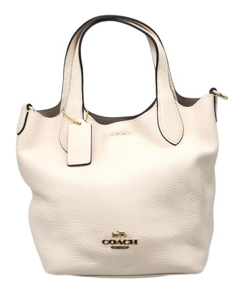 COACH（コーチ）COACH (コーチ) HANNA BUCKET ハンナ バケット 2WAYバッグ アイボリーの古着・服飾アイテム