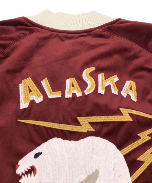 HOUSTON（ヒューストン）HOUSTON (ヒューストン) アラスカ刺繍 別珍スーベニアジャケット ボルドー サイズ:XXL 未使用品の古着・服飾アイテム
