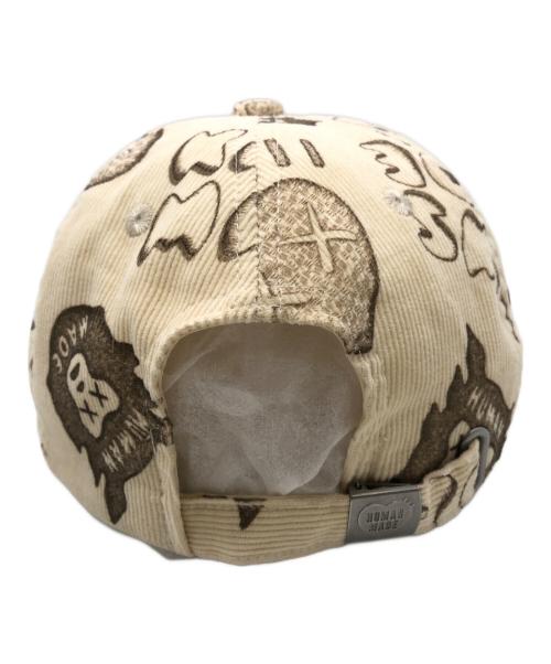 HUMAN MADE（ヒューマンメイド）HUMAN MADE (ヒューマンメイド) KAWS (カウズ) Corduroy Print Cap ベージュ サイズ:下記参照の古着・服飾アイテム