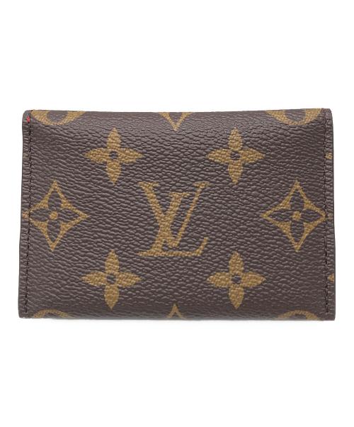 LOUIS VUITTON（ルイ ヴィトン）LOUIS VUITTON (ルイ ヴィトン) カードケース ポルト カルト・スリム ブラウン×レッドの古着・服飾アイテム