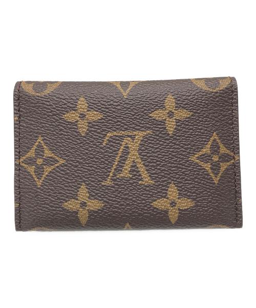 LOUIS VUITTON（ルイ ヴィトン）LOUIS VUITTON (ルイ ヴィトン) カードケース ポルト カルト・スリム ブラウン×レッドの古着・服飾アイテム