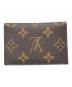 LOUIS VUITTON (ルイ ヴィトン) カードケース ポルト カルト・スリム ブラウン×レッド：42000円
