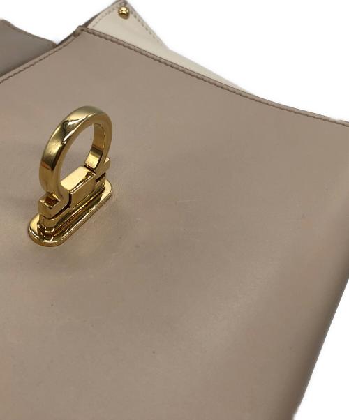 Salvatore Ferragamo（サルヴァトーレ フェラガモ）Salvatore Ferragamo (サルヴァトーレ フェラガモ) ソフィアガンチーニ2WAYバッグ ベージュ×イエロー サイズ:下記参照の古着・服飾アイテム