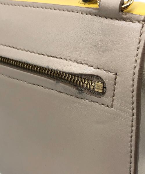 Salvatore Ferragamo（サルヴァトーレ フェラガモ）Salvatore Ferragamo (サルヴァトーレ フェラガモ) ソフィアガンチーニ2WAYバッグ ベージュ×イエロー サイズ:下記参照の古着・服飾アイテム