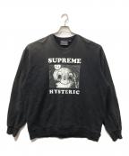 SUPREME×Hysteric Glamourシュプリーム×ヒステリックグラマー）の古着「クルーネックスウェット」｜ブラック