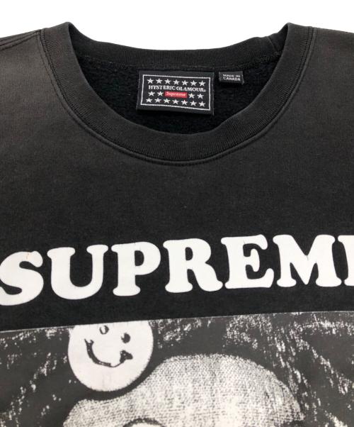 SUPREME（シュプリーム）SUPREME (シュプリーム) Hysteric Glamour (ヒステリックグラマー) クルーネックスウェット ブラック サイズ:XXLの古着・服飾アイテム