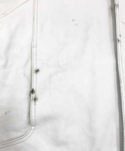 AVIREX（アヴィレックス）AVIREX (アヴィレックス) カジノ レザージャケット ホワイト サイズ:XLの古着・服飾アイテム