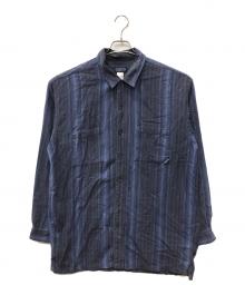 Patagonia（パタゴニア）の古着「オーガニックコットンストライプシャツ」｜ネイビー×ブルー