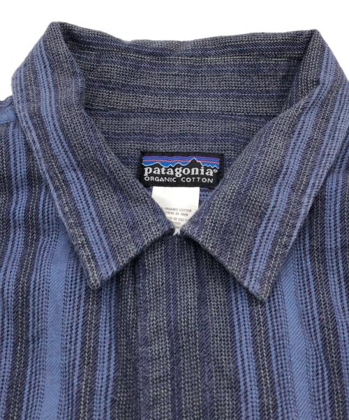 Patagonia（パタゴニア）Patagonia (パタゴニア) オーガニックコットンストライプシャツ ネイビー×ブルー サイズ:SIZE Lの古着・服飾アイテム