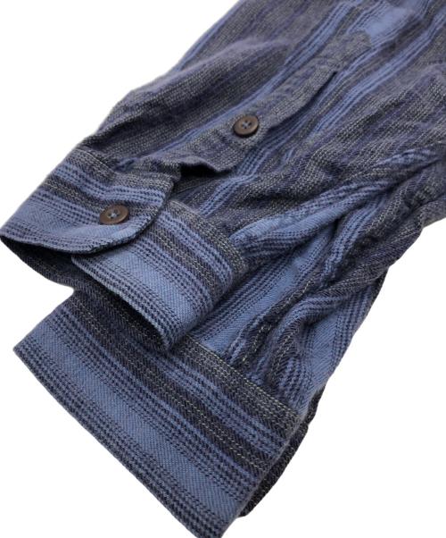 Patagonia（パタゴニア）Patagonia (パタゴニア) オーガニックコットンストライプシャツ ネイビー×ブルー サイズ:SIZE Lの古着・服飾アイテム