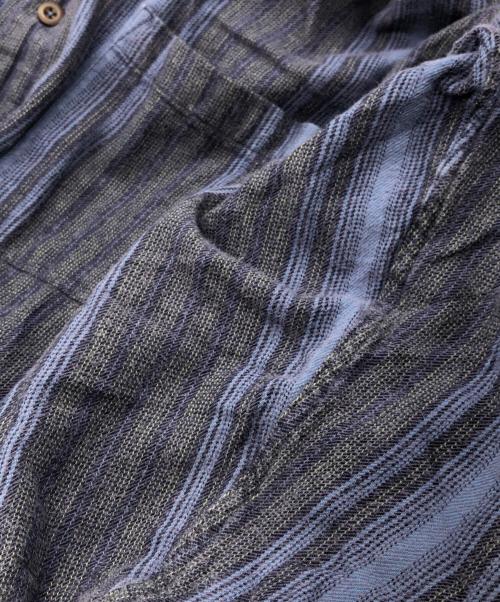 Patagonia（パタゴニア）Patagonia (パタゴニア) オーガニックコットンストライプシャツ ネイビー×ブルー サイズ:SIZE Lの古着・服飾アイテム