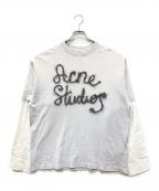 Acne studiosアクネ ストゥディオズ）の古着「レイヤードカットソー」｜グレー×ホワイト