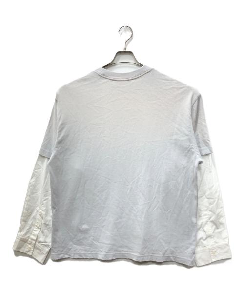 Acne studios（アクネ ストゥディオズ）Acne studios (アクネ ストゥディオズ) レイヤードカットソー グレー×ホワイト サイズ:SIZE Sの古着・服飾アイテム