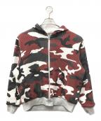 SUPREMEシュプリーム）の古着「Reversible work zip up hooded sweatshirt」｜ブラウン×グレー