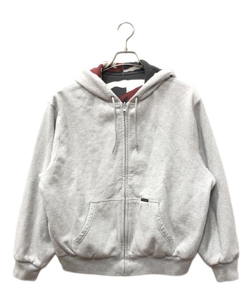 SUPREME（シュプリーム）SUPREME (シュプリーム) Reversible work zip up hooded sweatshirt ブラウン×グレー サイズ:SIZE Sの古着・服飾アイテム