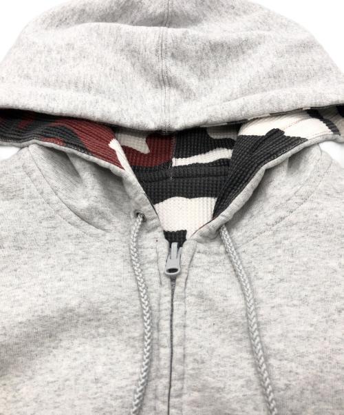 SUPREME（シュプリーム）SUPREME (シュプリーム) Reversible work zip up hooded sweatshirt ブラウン×グレー サイズ:SIZE Sの古着・服飾アイテム