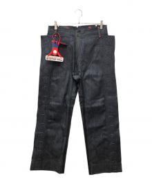 G-STAR RAW×WALTER VAN BEIRENDONCK（ジースターロゥ×ウォルター ヴァン ベイレンドンク）の古着「WVB Square Jeans with Balls」｜インディゴ