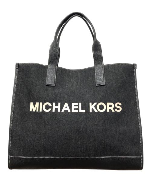 MICHAEL KORS（マイケルコース）MICHAEL KORS (マイケルコース) COOPER デニム ストラクチャー トート ブラックの古着・服飾アイテム