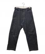 BLURHMSブラームス）の古着「12.9oz Denim Long Belted Pants」｜インディゴ